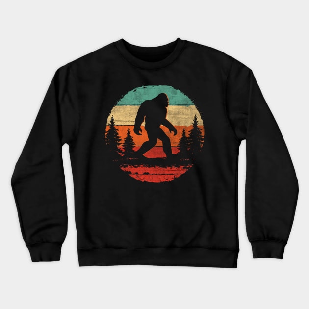 Vintage Bigfoot Gifts - Sasquatch I Believe gifts Crewneck Sweatshirt by Dailygrind